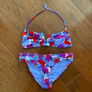 Diane von Furstenberg x Andy Warhol floral print bikini.